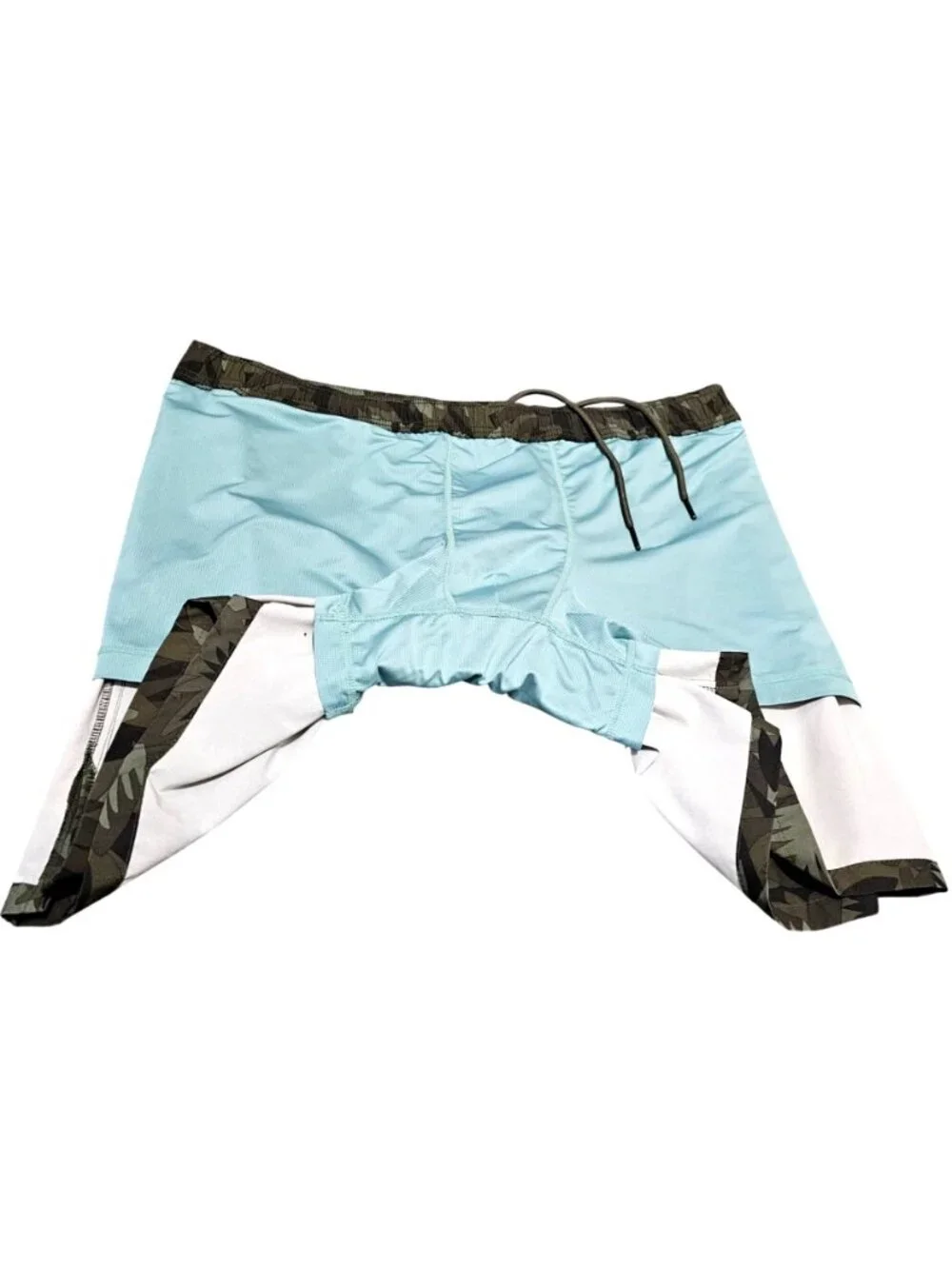Goodfellow & Co Mens XL Green Camo Swim Trunks With Mesh Lining & Zipper Pocket